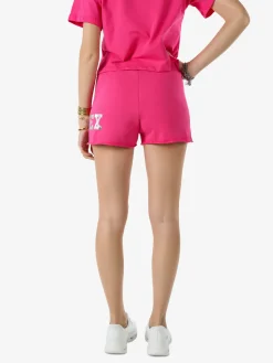 Pyrex Shorts donna in cotone con logo - fucsia