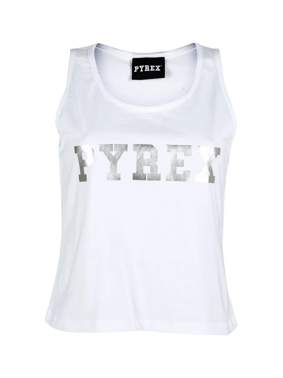 Pyrex Top donna sportivo in cotone con logo