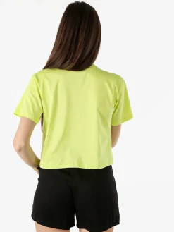 Pyrex T-shirt cropped da donna con logo - mela