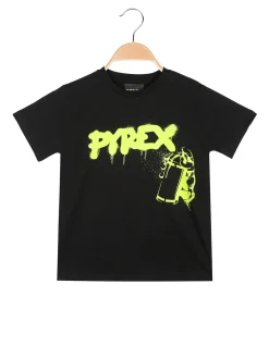 Pyrex T-shirt da ragazzo in cotone con logo