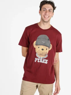 Pyrex T-shirt da uomo in cotone - bordeaux