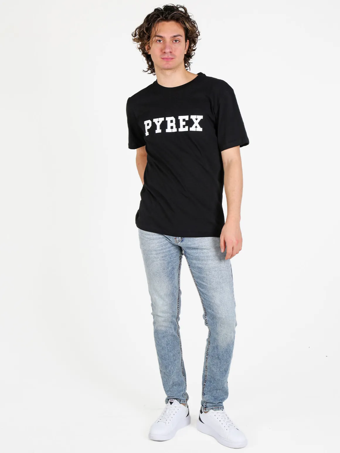 Pyrex T-shirt da uomo in cotone con logo