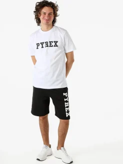 Pyrex T-shirt da uomo in cotone con logo - bianco