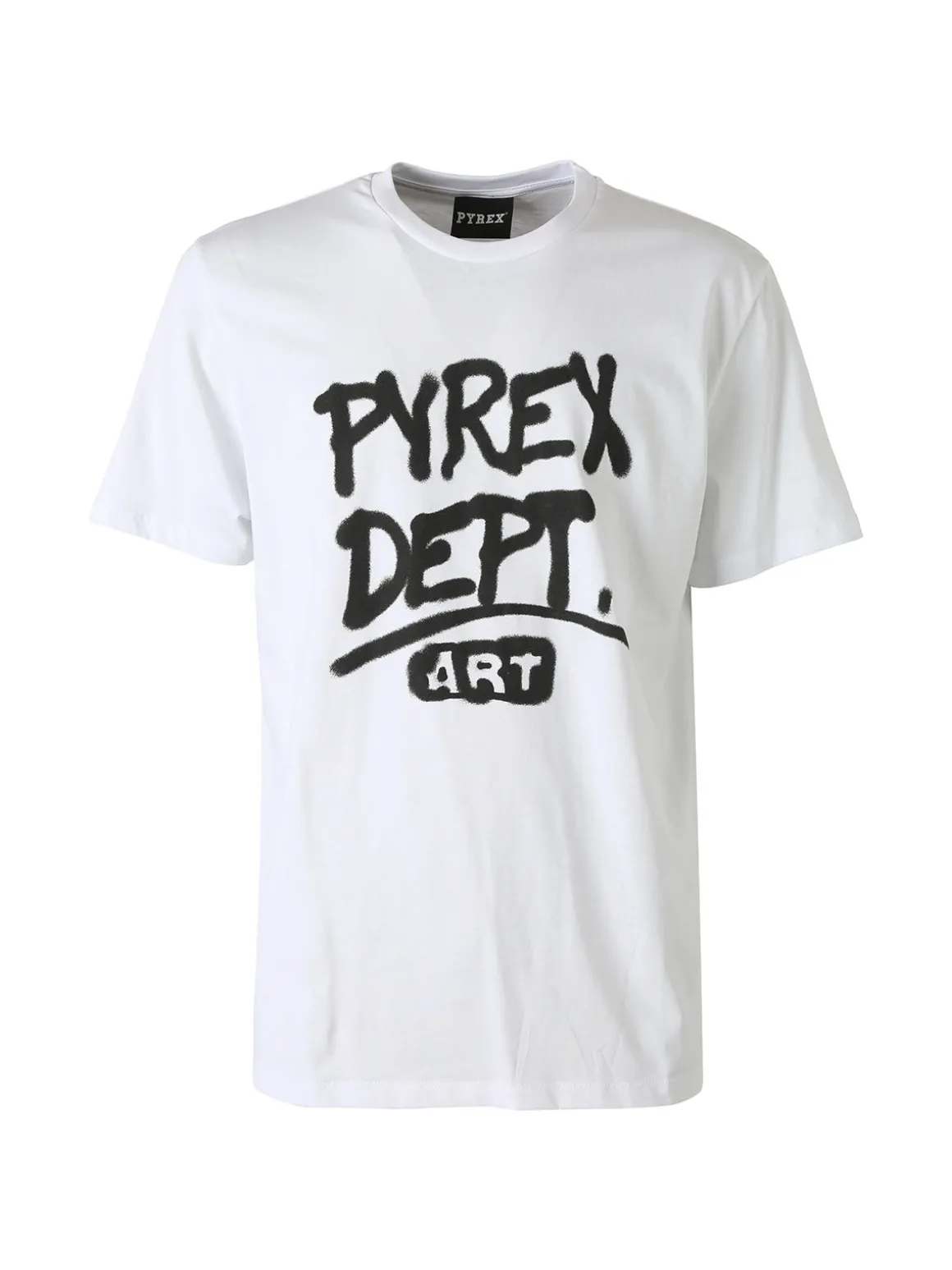 Pyrex T-shirt da uomo in cotone con logo - bianco