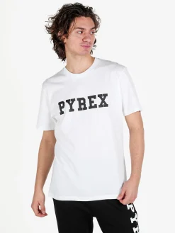 Pyrex T-shirt da uomo in cotone con logo