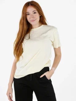 Pyrex T-shirt donna con stampa logo sul retro - panna