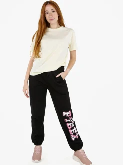 Pyrex T-shirt donna con stampa logo sul retro - panna