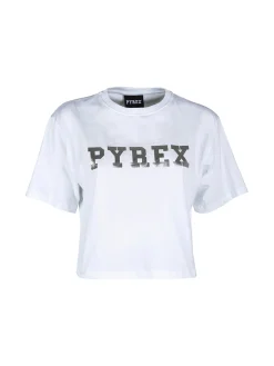 Pyrex T-shirt donna cropped in cotone