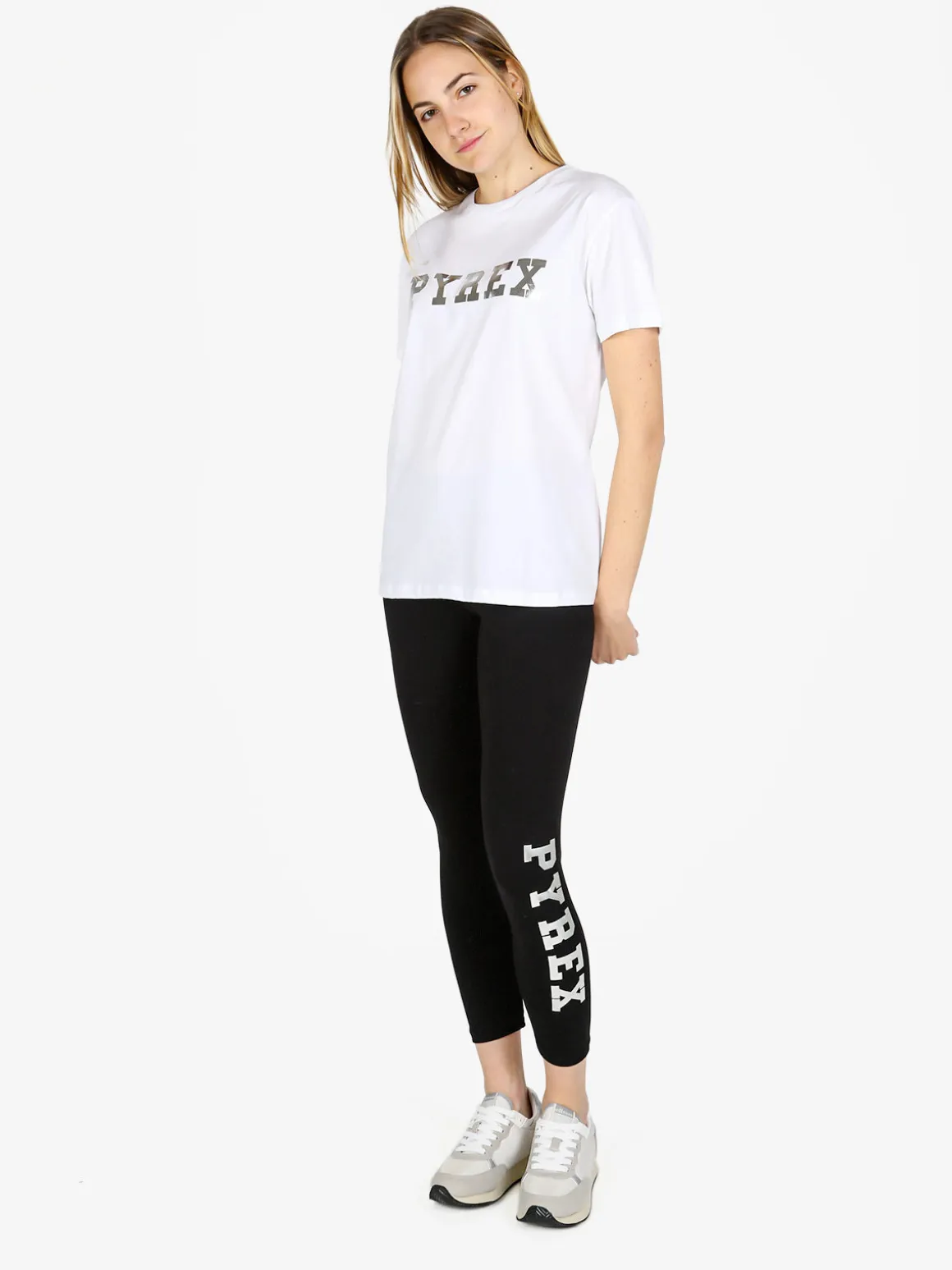 Pyrex T-shirt donna in cotone con logo