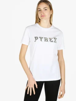 Pyrex T-shirt donna in cotone con logo