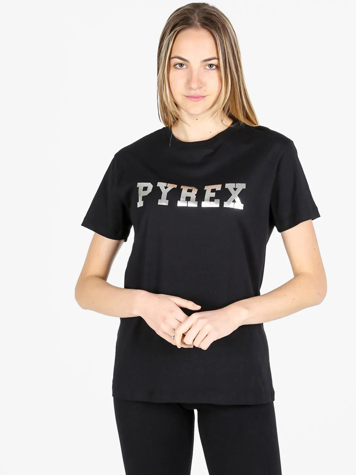 Pyrex T-shirt donna in cotone con logo