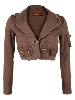 Quadrifoglio Blazer corto da donna in cotone