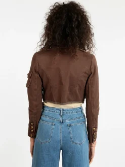 Quadrifoglio Blazer corto da donna in cotone