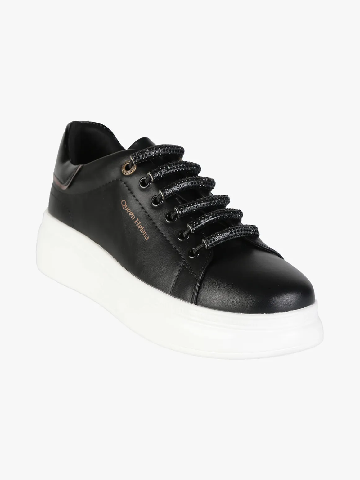 Queen Helena Sneakers donna con lacci elastici e platform