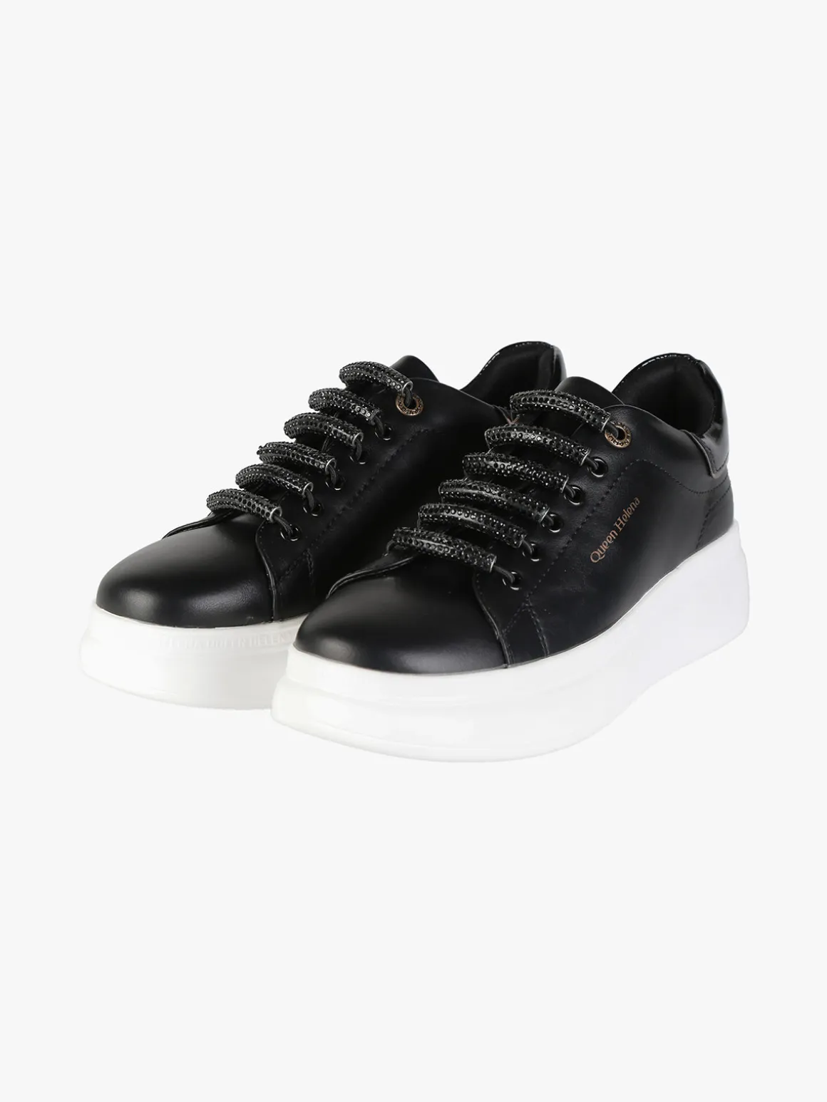 Queen Helena Sneakers donna con lacci elastici e platform