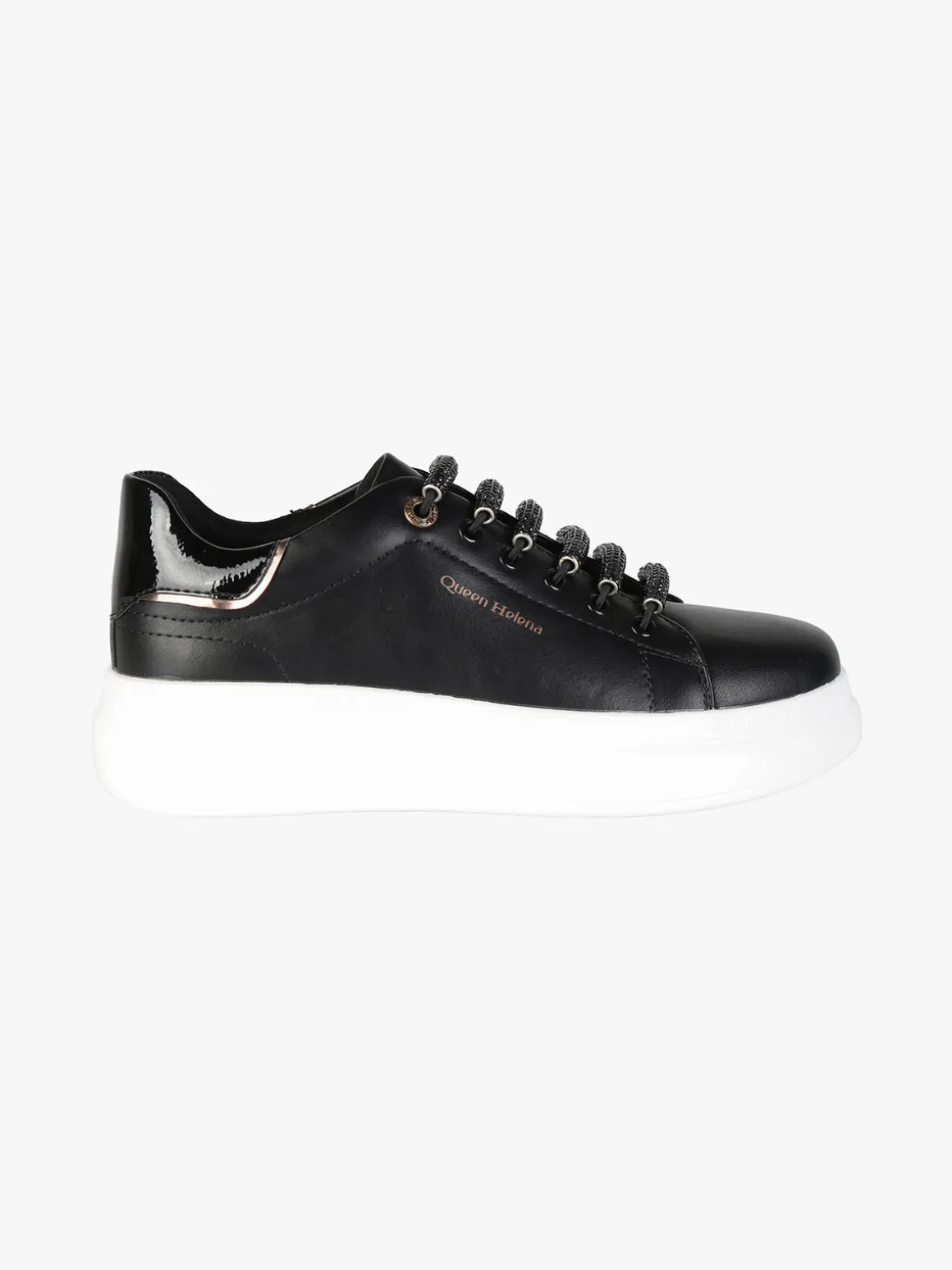 Queen Helena Sneakers donna con lacci elastici e platform