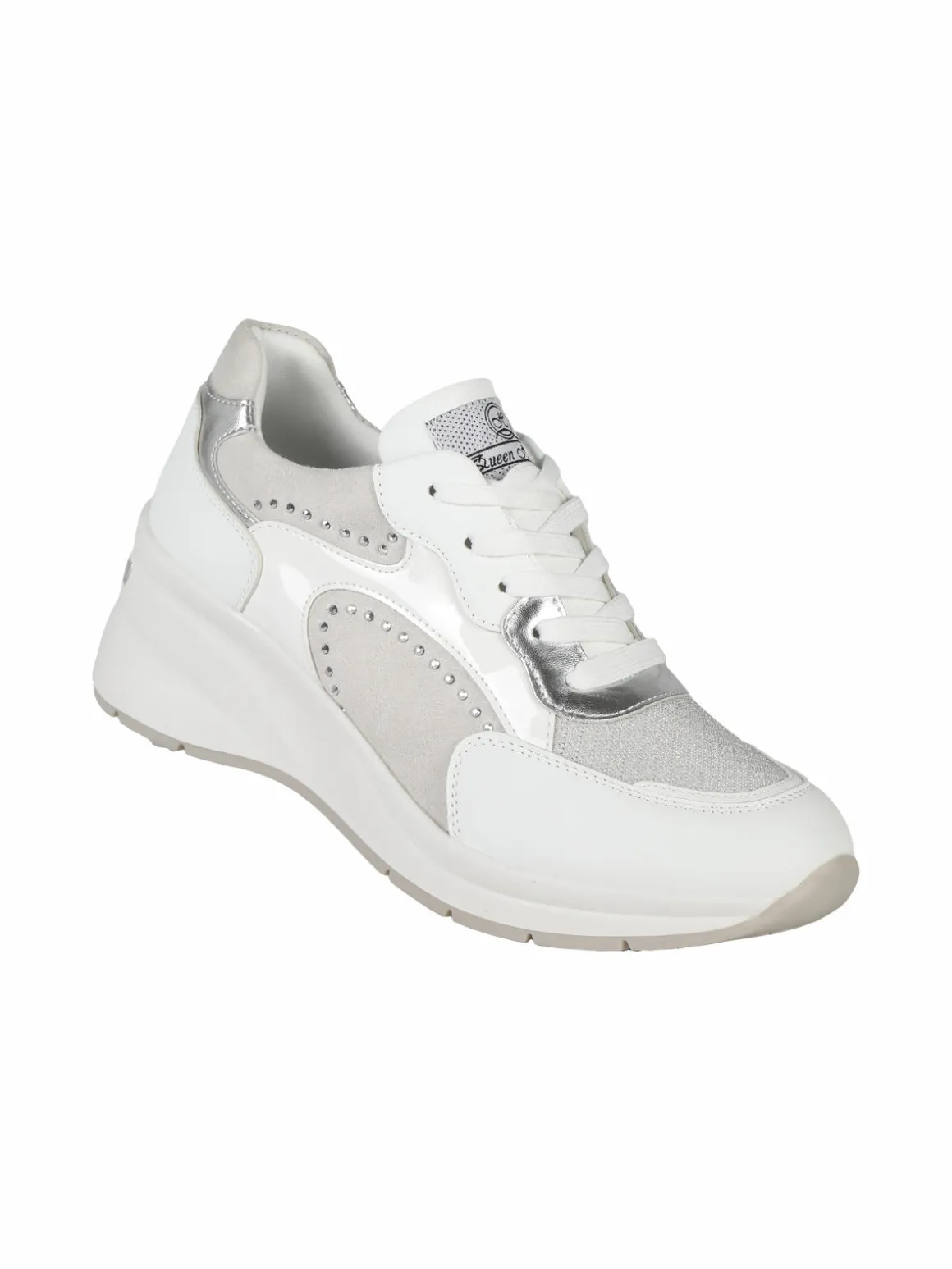 Queen Helena Sneakers donna stringate con zeppa