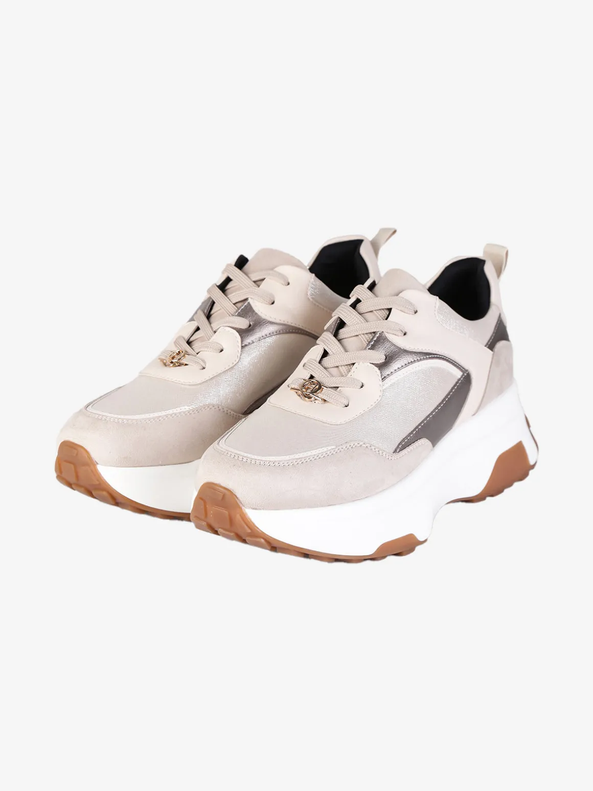 Queen Helena Sneakers donna stringate con platform