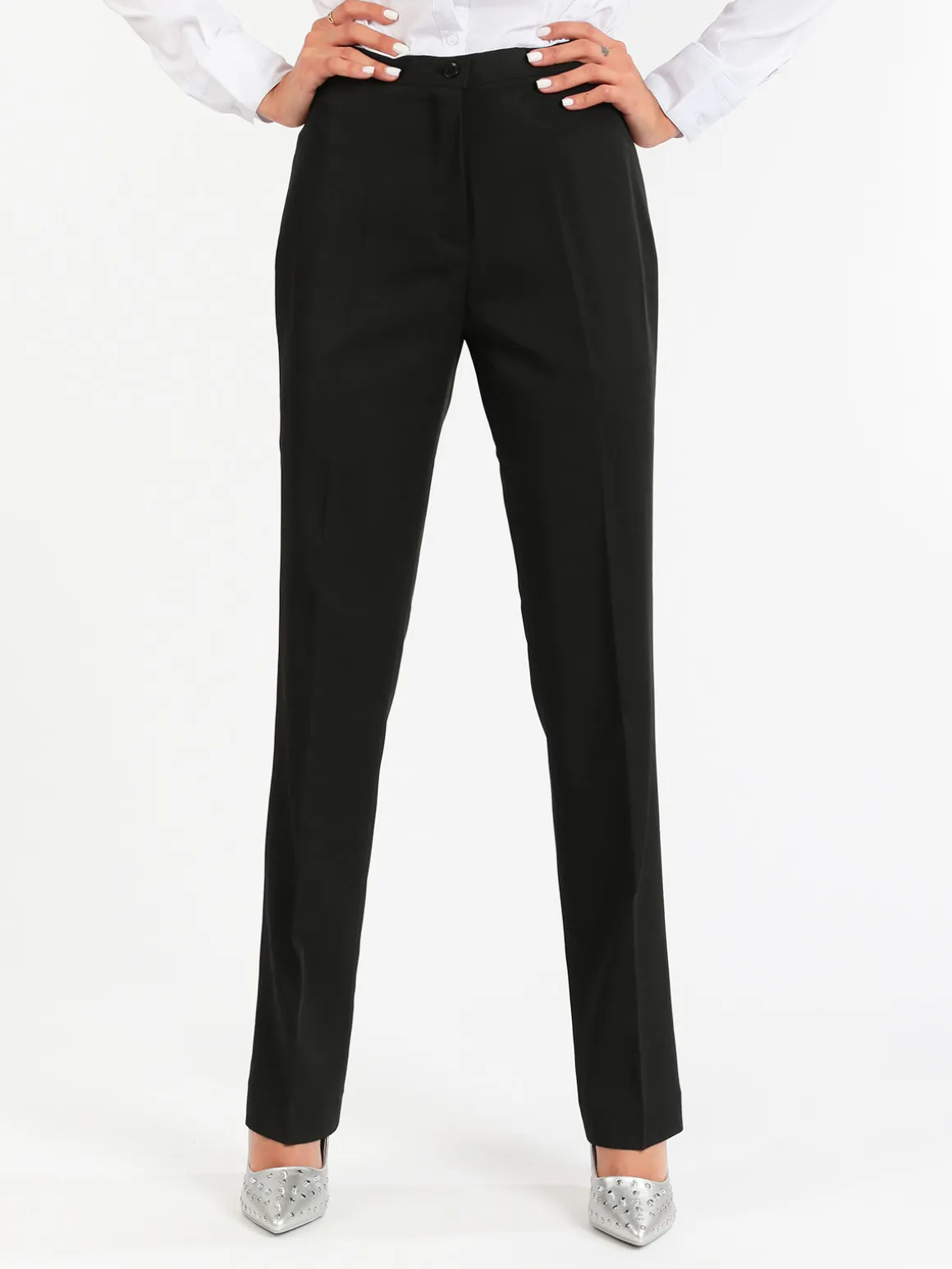 Radaus Pantaloni classici da donna a gamba dritta - nero