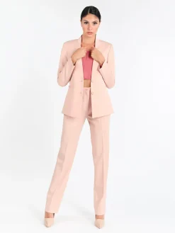 Radaus Pantaloni classici da donna a gamba dritta - rosa