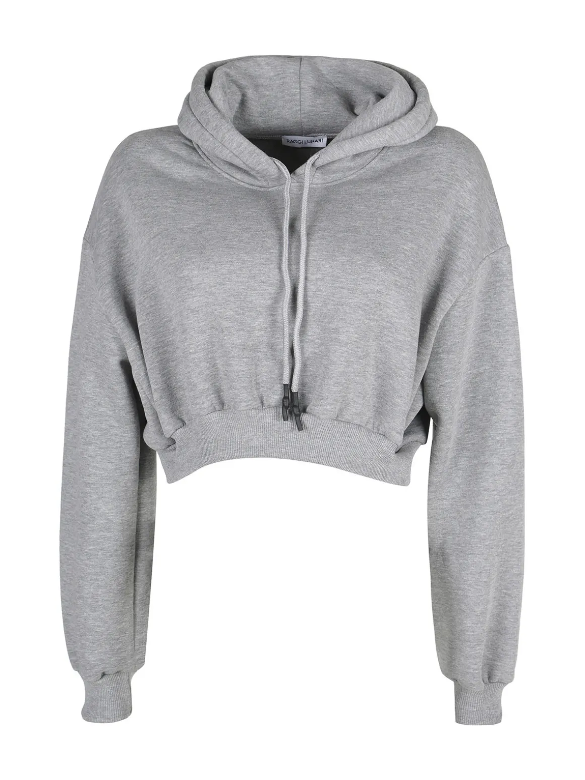 Raggi Lunari Felpa crop da donna con cappuccio