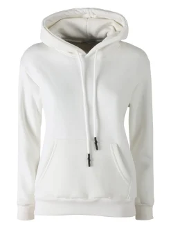 Raggi Lunari Felpa pesante da donna con cappuccio - bianco