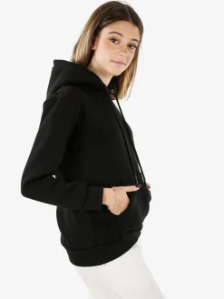 Raggi Lunari Felpa pesante da donna con cappuccio - nero