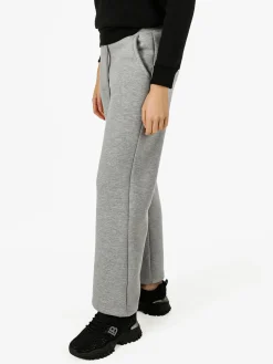 Raggi Lunari Pantaloni da donna in felpa a gamba larga con coulisse - grigio