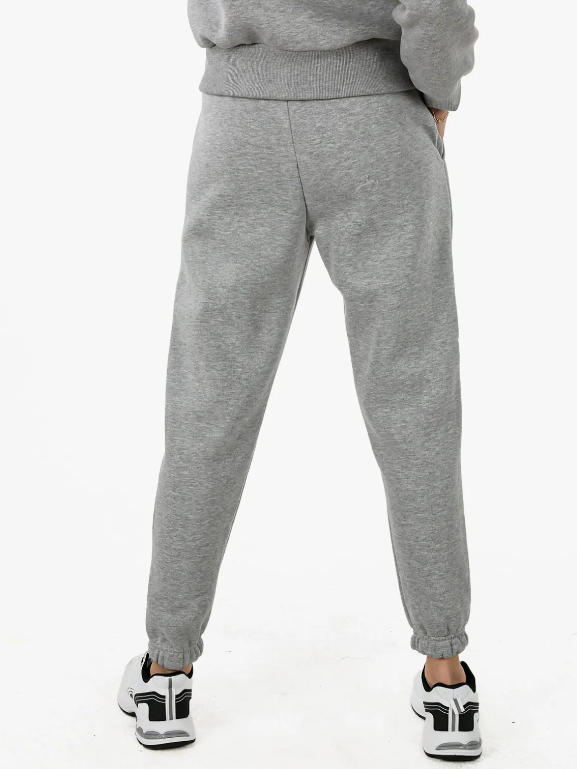 Raggi Lunari Pantaloni tuta da donna felpati con coulisse - grigio