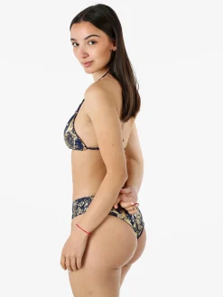 Rai7 Bikini donna con reggiseno imbottito a triangolo e slip - blu scuro