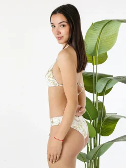 Rai7 Bikini donna con reggiseno imbottito a triangolo e slip - bianco