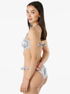 Rai7 Bikini donna zebrato con reggiseno a fascia e slip con laccetti - mela