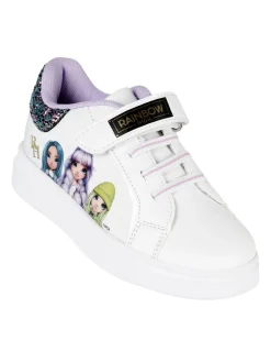 Rainbow Sneakers bambina in ecopelle con strappo