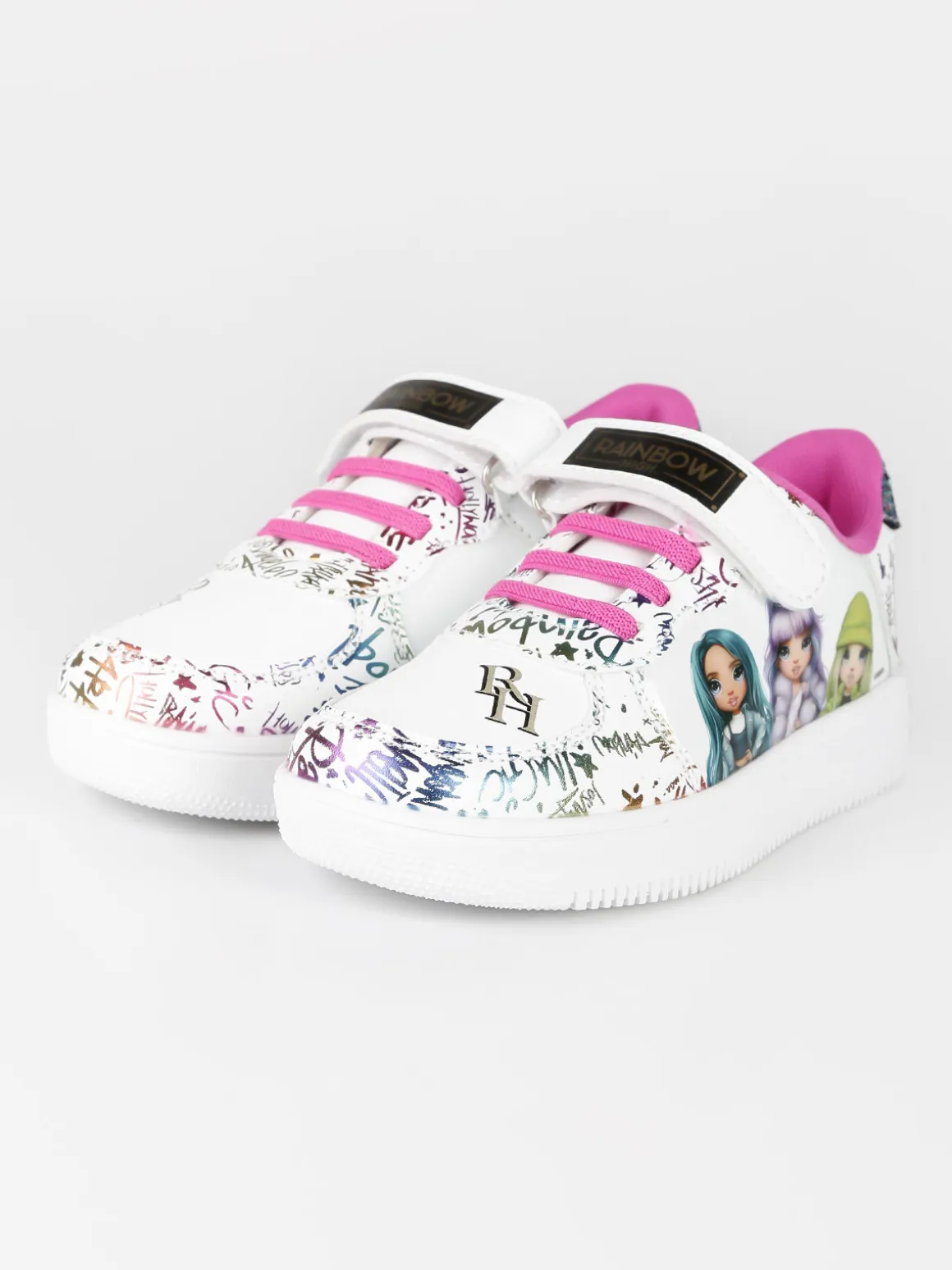 Rainbow Sneakers da bambina con strappo