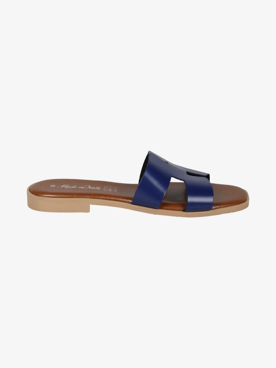 Rebecca - Made In Italy Ciabatte basse da donna con fascia in pelle