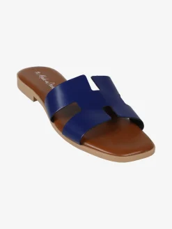 Rebecca - Made In Italy Ciabatte basse da donna con fascia in pelle