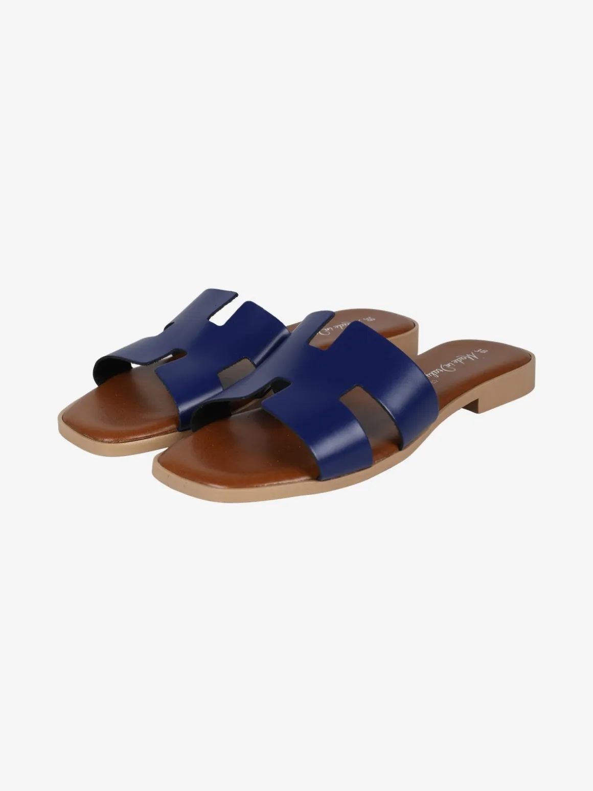 Rebecca - Made In Italy Ciabatte basse da donna con fascia in pelle