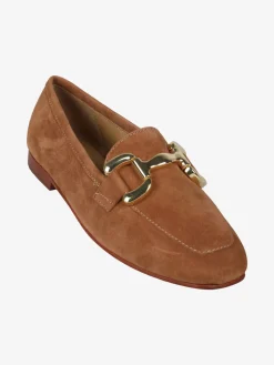 Rebecca Mocassini donna in pelle scamosciata con placchetta