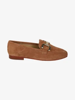 Rebecca Mocassini donna in pelle scamosciata con placchetta