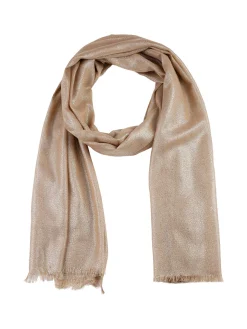Regina Schrecker Sciarpa donna leggera lurex - cammello