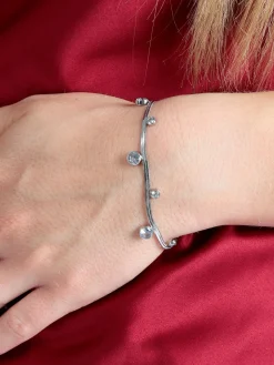 Rejena Bracciale piatto con strass