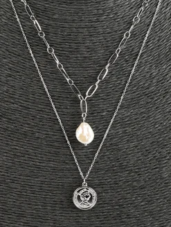 Rejena Collana donna in acciaio con perla