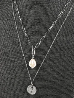 Rejena Collana donna in acciaio con strass