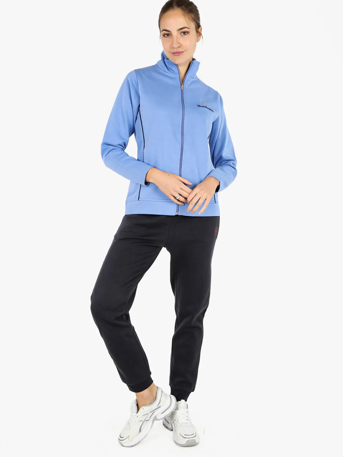 Renato Balestra Completo tuta donna 2 pezzi con felpa e pantaloni - azzurro