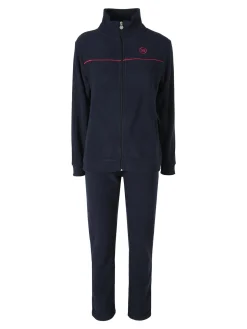 Renato Balestra Completo tuta da donna 2 pezzi in pile con zip - blu scuro