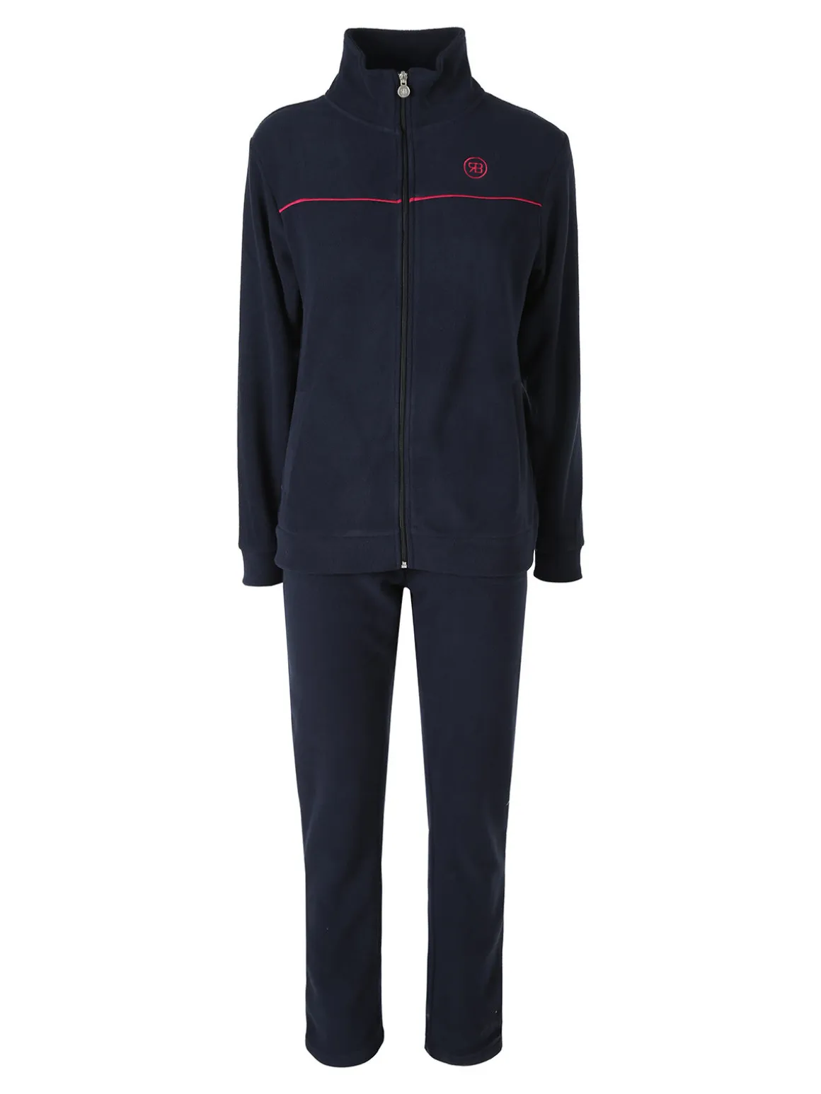 Renato Balestra Completo tuta da donna 2 pezzi in pile con zip - blu scuro