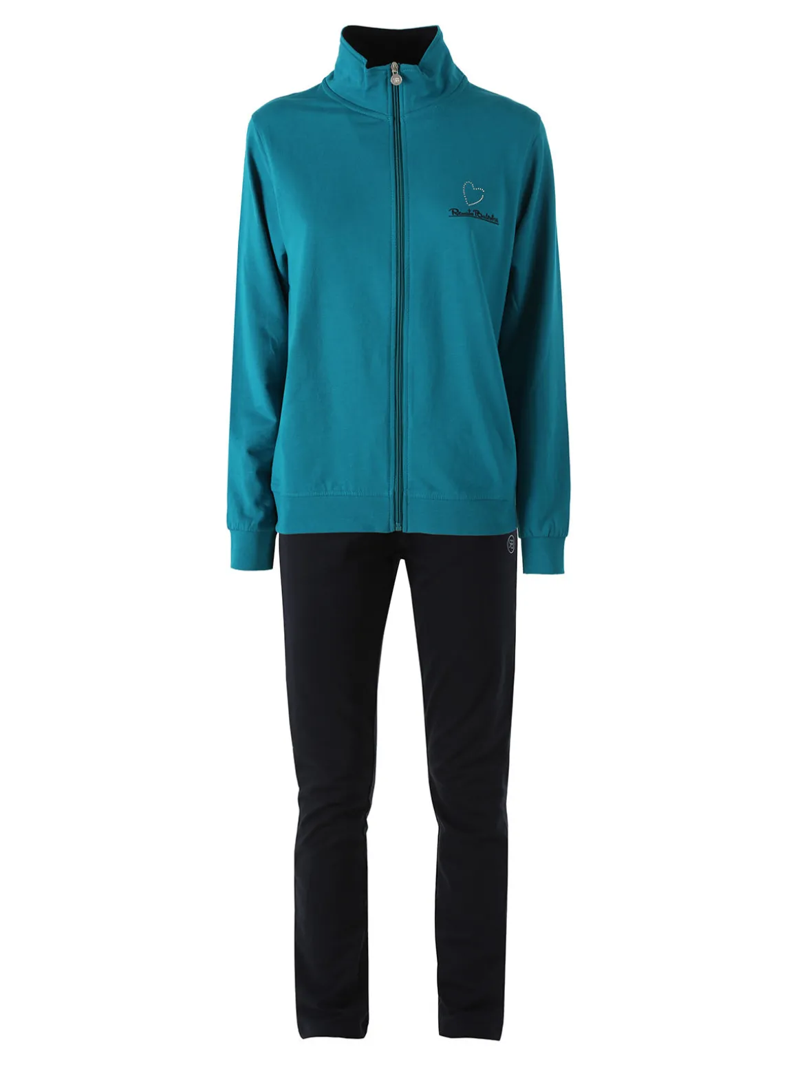 Renato Balestra Completo tuta 2 pezzi full zip in cotone - ottanio
