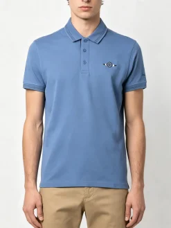 Renato Balestra Polo da uomo in cotone a maniche corte - blu
