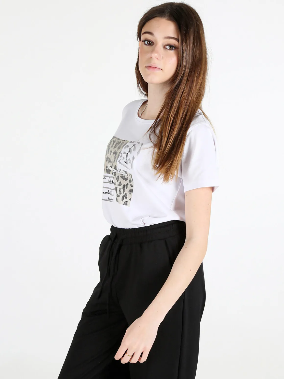 Renato Balestra T-shirt donna in cotone bielastico con stampa