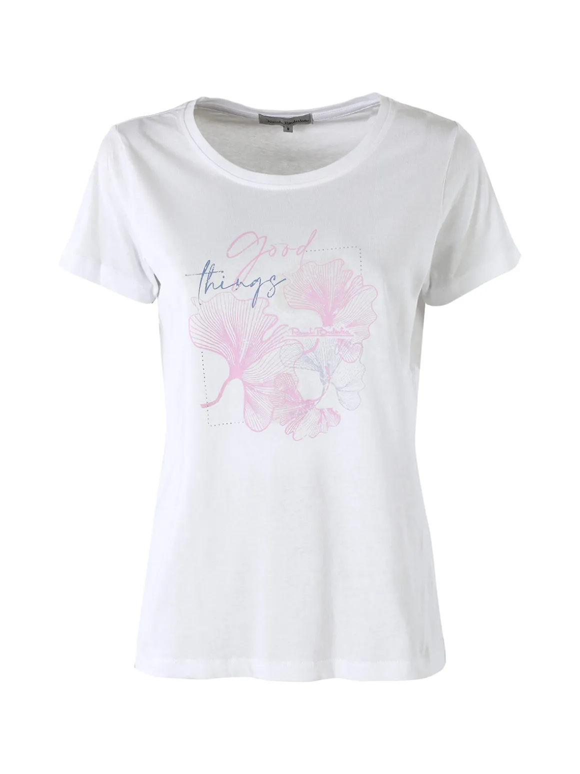 Renato Balestra T-shirt girocollo da donna con stampa colorata - bianco